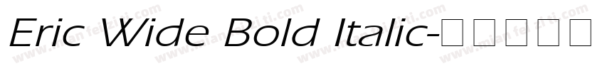 Eric Wide Bold Italic字体转换